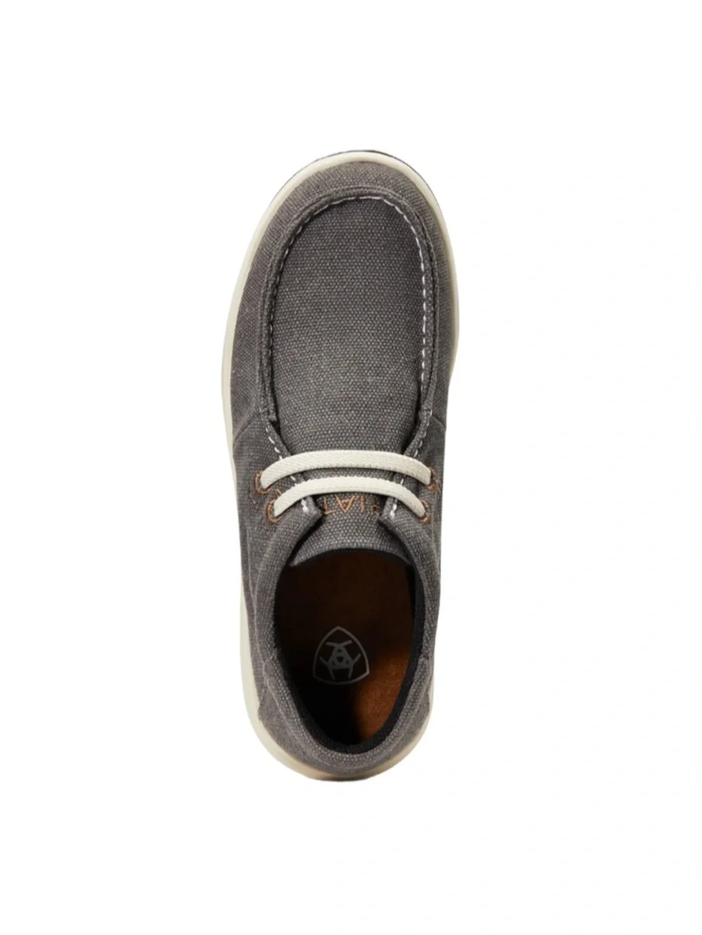 Ariat Kids Canvas Slip On Hilo Casual Shoe in Washed Black Color(Grey)
